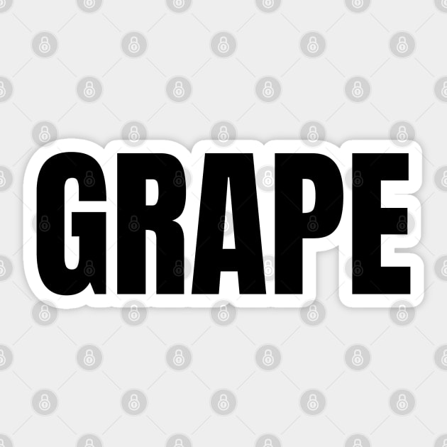 Grape Word - Simple Bold Text Sticker by SpHu24